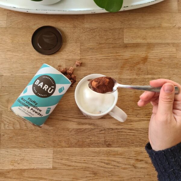 Fluffy marshmallow chocolate powder